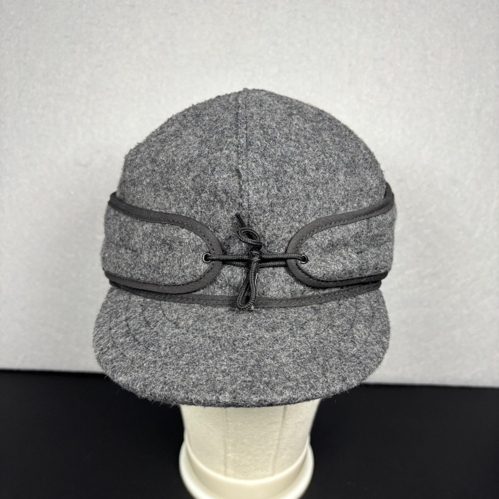 Stormy Kromer 1903 Original Cap Charcoal Gray Wool Winter Ear Flap Hat Sz  7 1/2